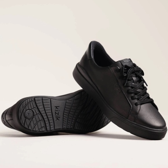 Kizik Vegas Black Leather Slip-On Lace-Up Sneakers Men\'s Size 11 main image 6